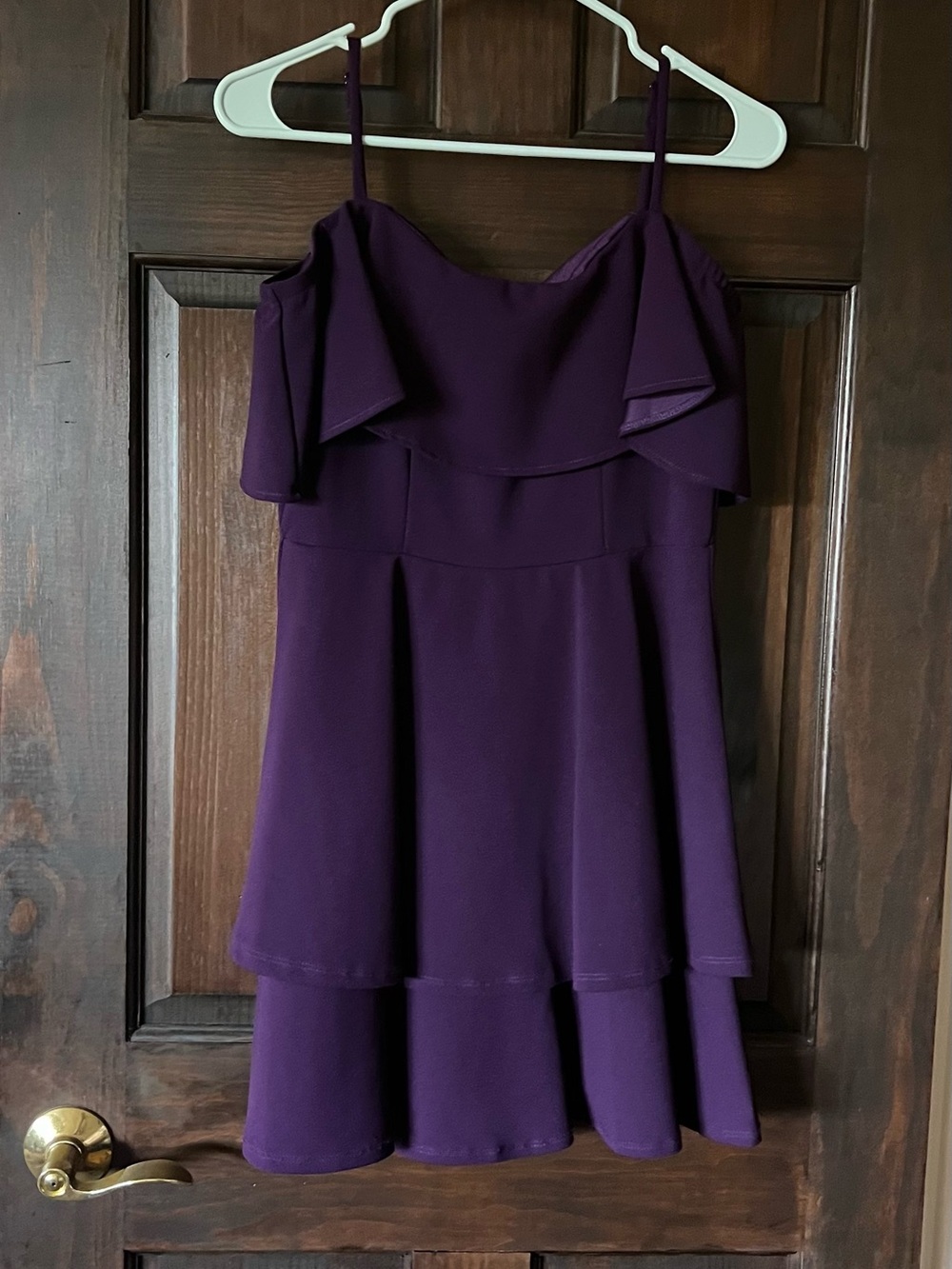 B Darlin Purple Tiered Ruffle Mini Dress   For Juniors Homecoming